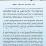 Sample personal statement for family medicine residency