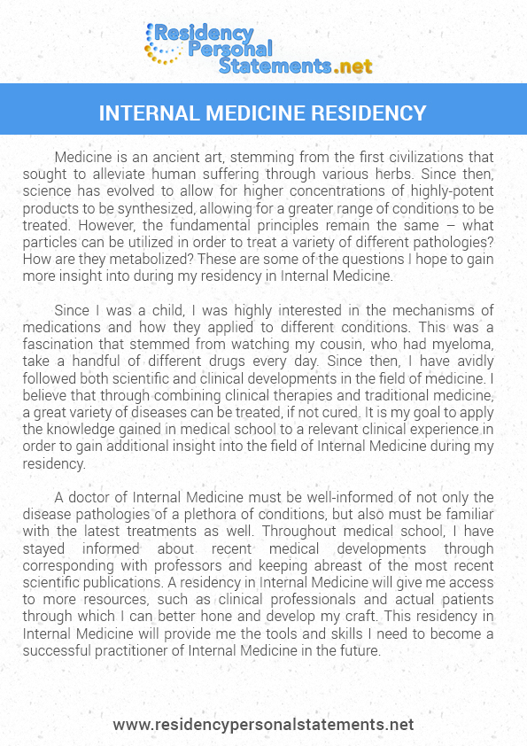 Internal Residency Programs