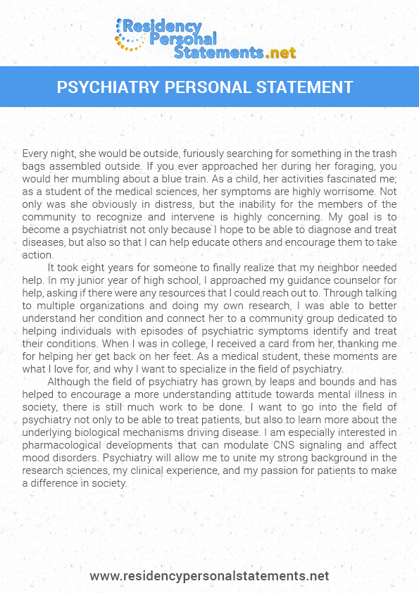 Medical residency personal statement writing services