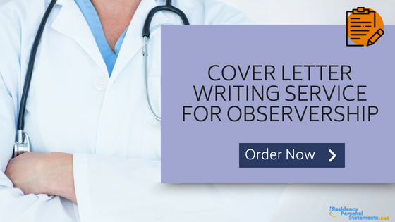 medical observership cover letter writing