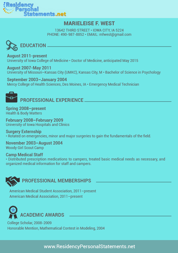 Professional Cv For Residency Writing Service