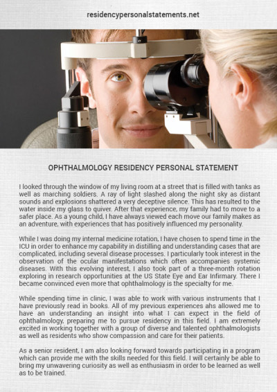 optometry personal statement sample