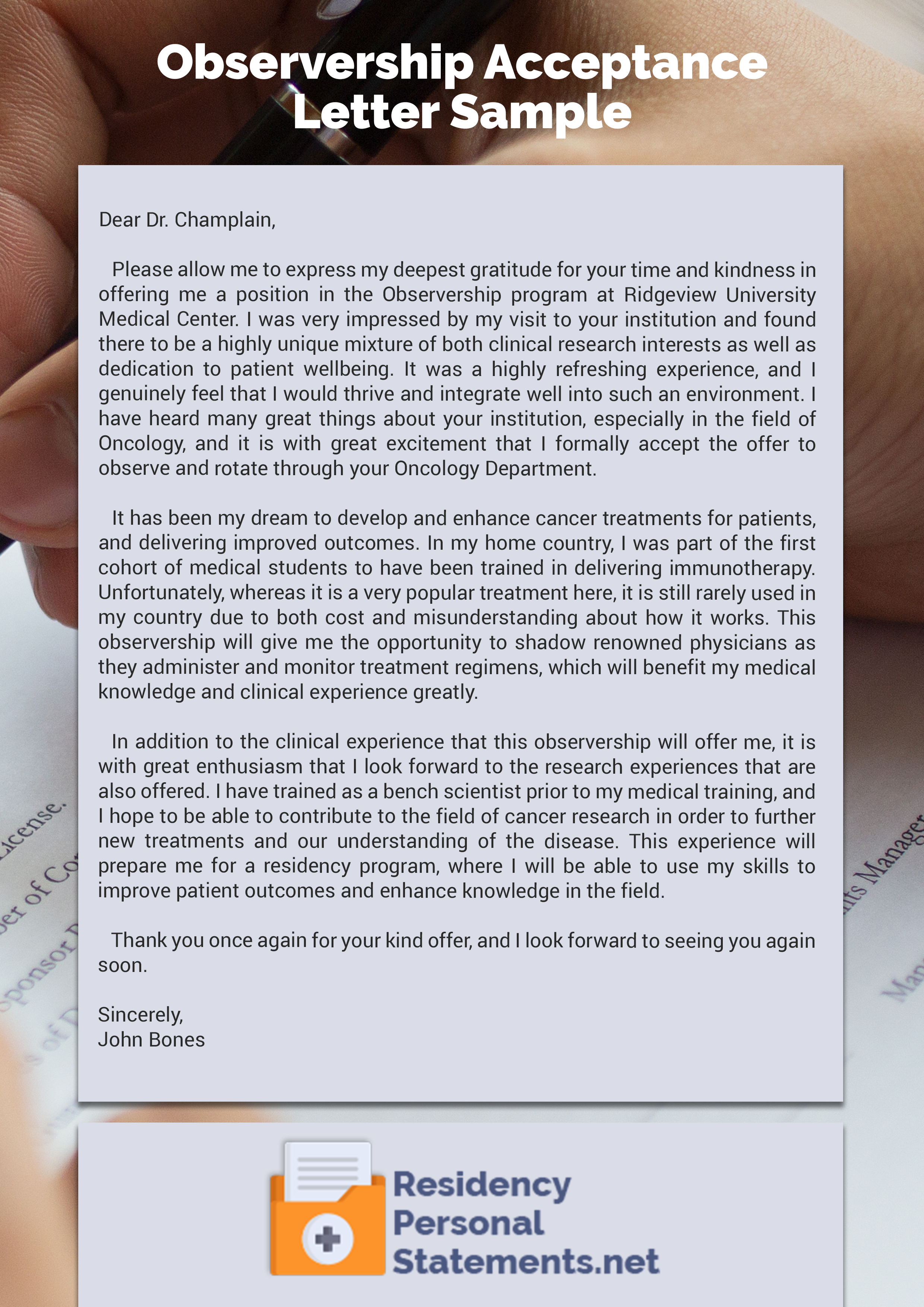 LoR Help | Cover Observership Sample Letter Letter| | Writing