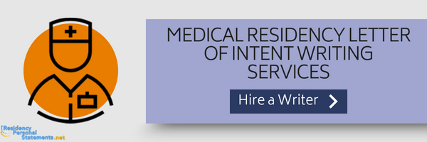 medical residency letter of intent writing service