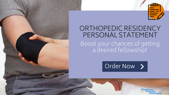 orthopedic residency personal statement writing