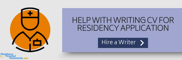 professional cv for residency application