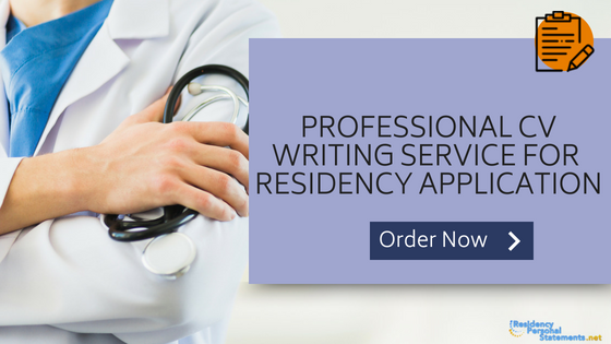 residency application cv writing service