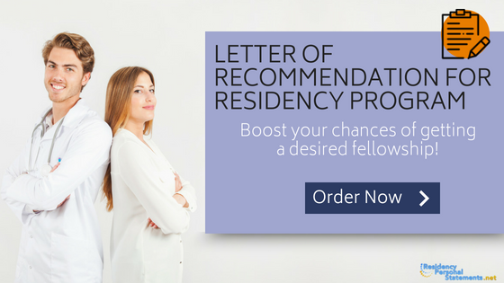 letter of recommendation for residency writing service