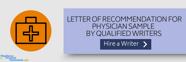 physician letter of recommendation sample by experts