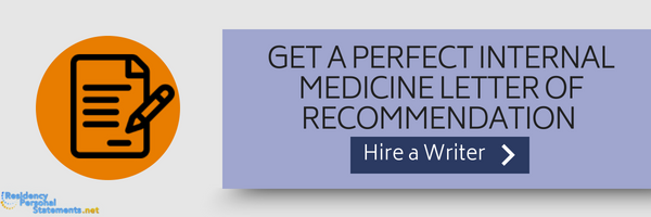 Letter of Recommendation for Internal Medicine Residency