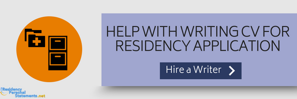 writing cv for residency application