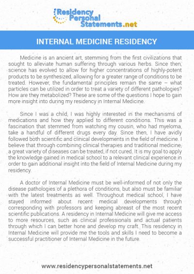 personal statement residency example neurosurgery