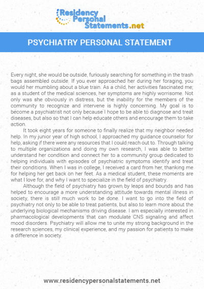 Personal Statement Residency Examples | Medical Collection