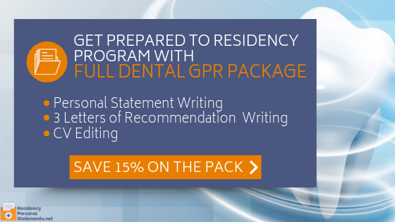 dental gpr personal statement