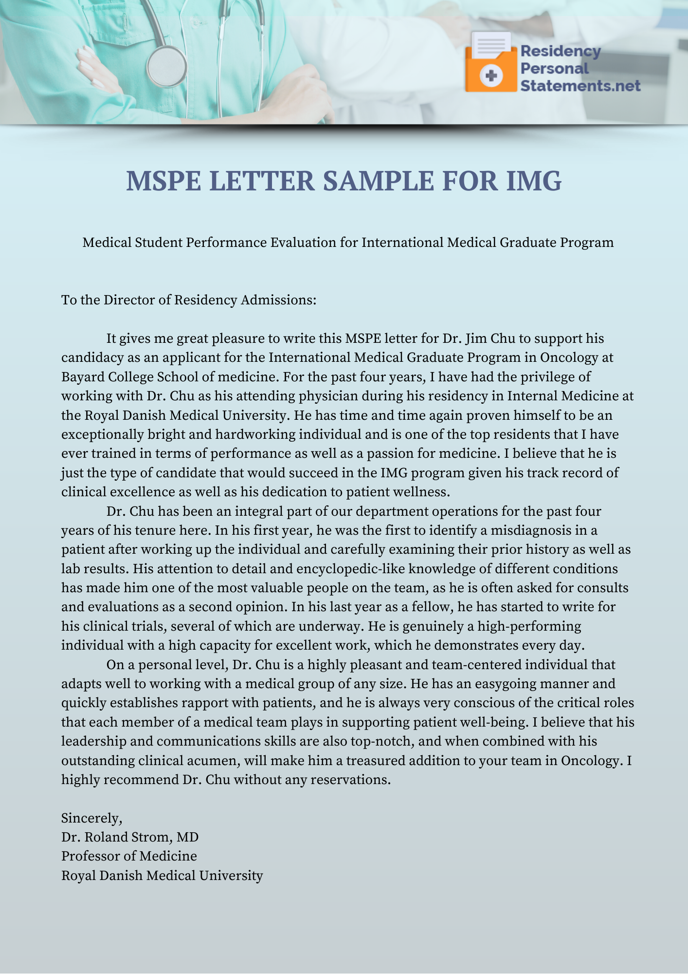 Medical Student Performance Evaluation Mspe Letter Writing