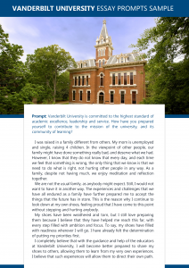 personal statement for vanderbilt university