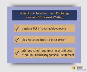 interventional radiology personal statement writing