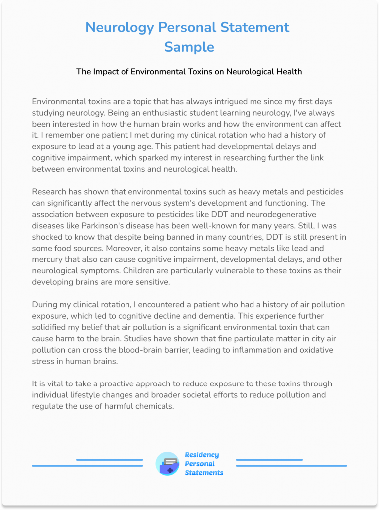 Expert Neurology Personal Statement Writing Assistance